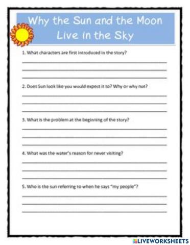 Why the sun and the moon live in the sky