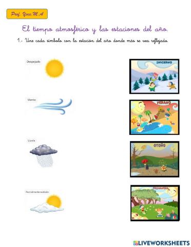 Tiempo atmosferico y las estaciones del año
