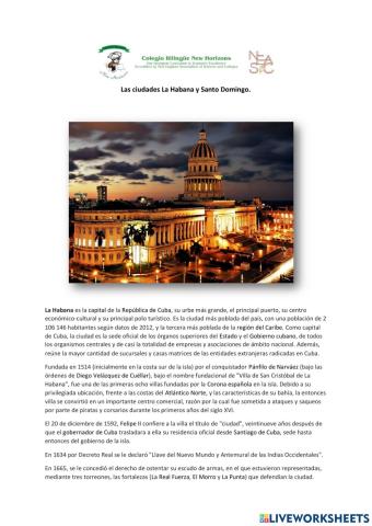 Ciudades La Habana y Santo Domingo
