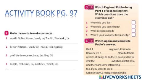 Pg 97 activity book