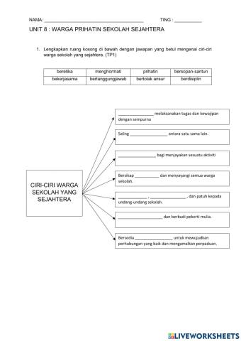 UNIT 8 Warga Prihatin Sekolah Sejahtera