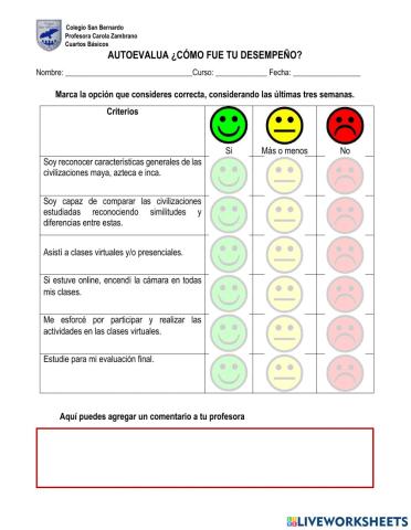 Autoevaluación