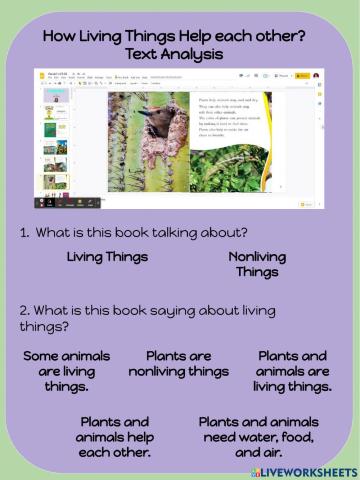 How Living things help each other?