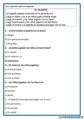 Compresnsión lectora