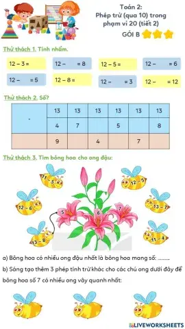 Gói B-Phép trừ qua 10 (tiết 2)