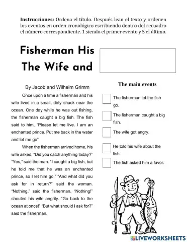 Classic tale the fisherman and his wife