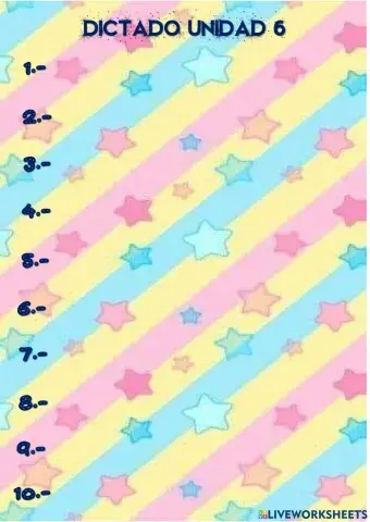 Dictado unidad 6