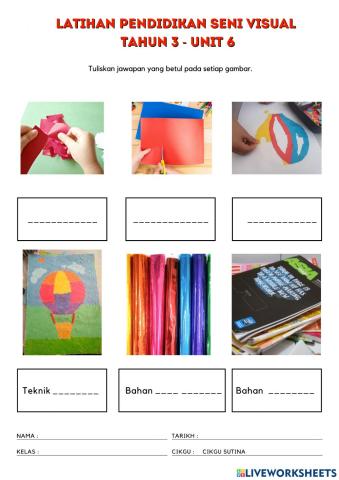 Pendidikan seni visual tahun 3 (unit 6)