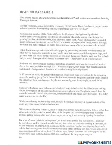 Reading - cam 14 - test 4 - passage 3