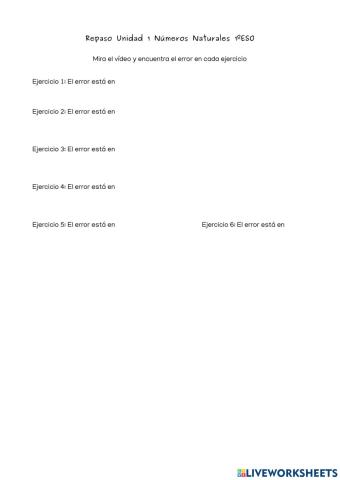 Repaso números naturales