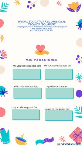 Mis vacaciones