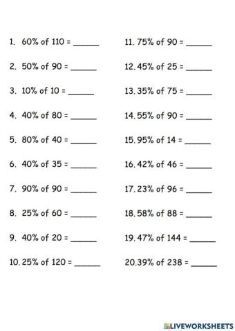 Percentage Review