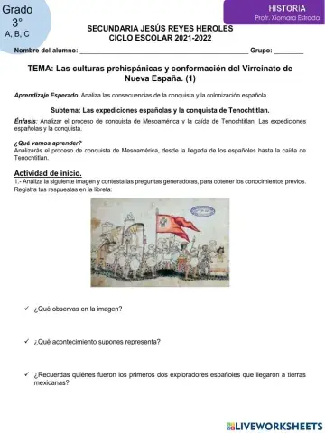 Las expediciones españolas y la conquista de Tenochtitlan.