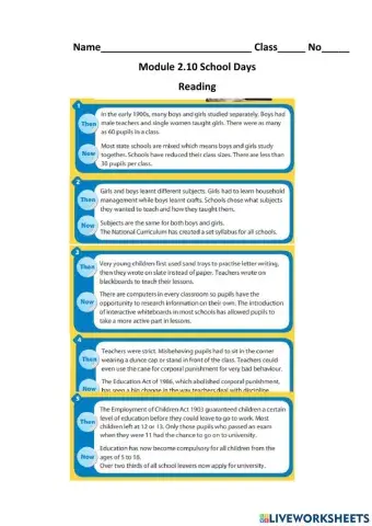 Module 2.10 School Days