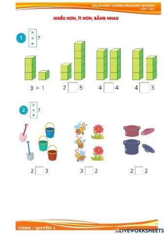 Toan NHiều hơn ít hơn