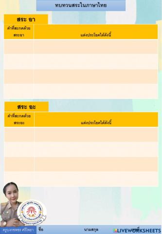 ทบทวนสระ ป2