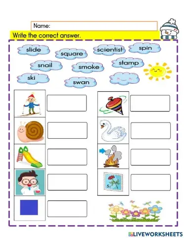 English Year 3 Phonics 3 (s blends-2)