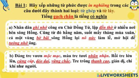 Từ ghép và từ láy (Lớp 4)
