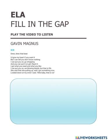 Gavin Magnus Ice lyrics