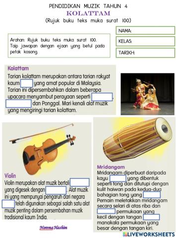 Kolattam-Bahagian 1-Violin dan Mridangam