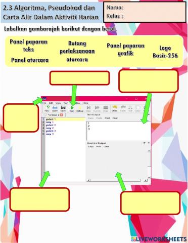 TMK Tahun 6 Unit 2 : 2.3 ALgoritma, pseudokod dan carta alir dalam aktiviti harian