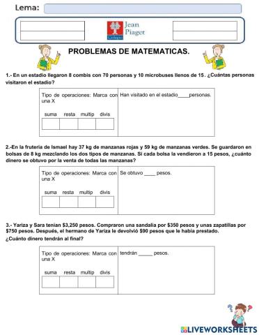 Problemas matematicos