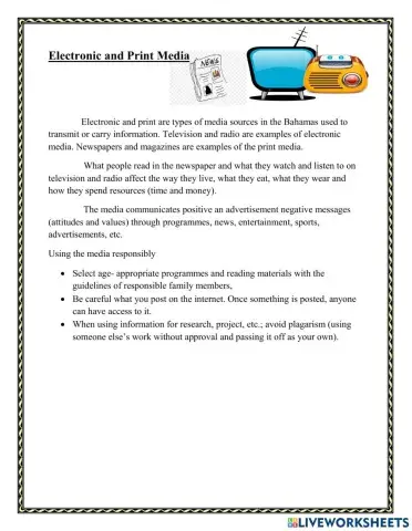 Electronic and Print Media