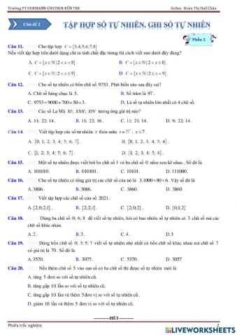 CĐ2: Tập hợp N.Ghi số tự nhiên (p2)