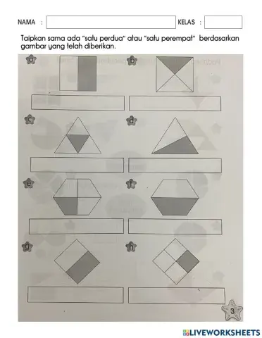 Pecahan Satu Perdua & Satu Perempat