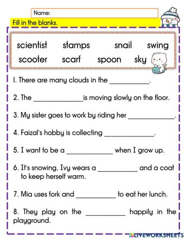 English Year 3 Phonics 3 (s blends-3)