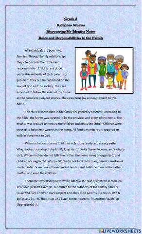 Rights and Roles of thr Family