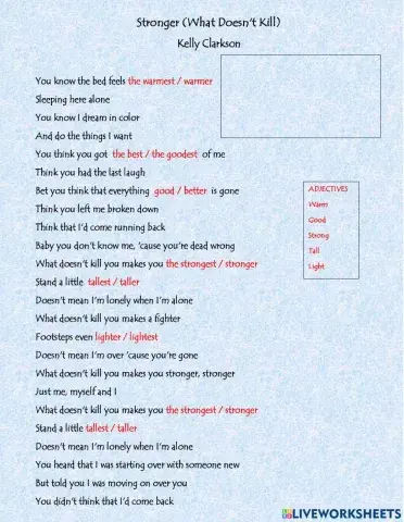 Comparatives Song Stronger