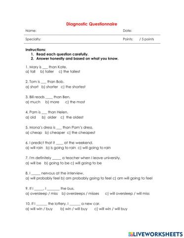 Diagonostic Test Corte 2