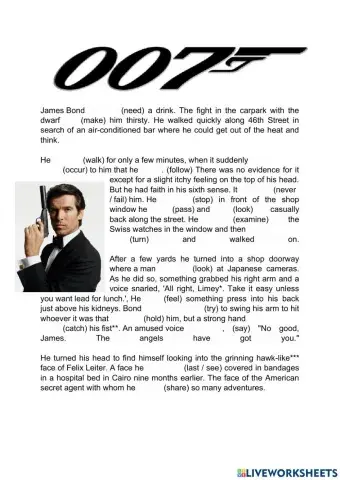 Narrative tenses James Bond