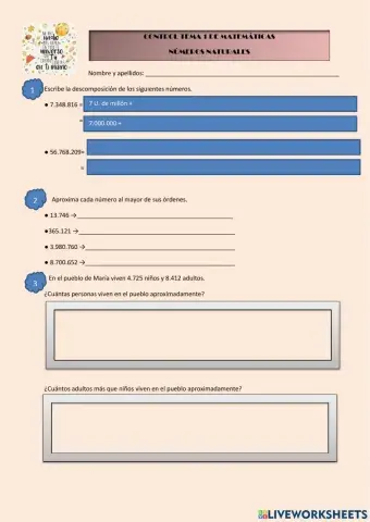 Números naturales y romanos