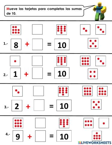 Completar sumas de 10