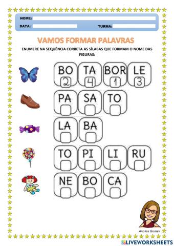 Vamos Formar Palavras