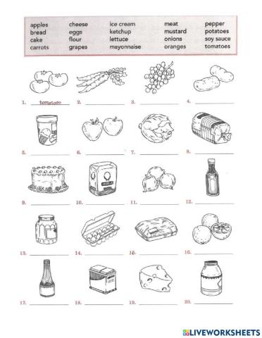 Food Vocabulary - Chapter 2