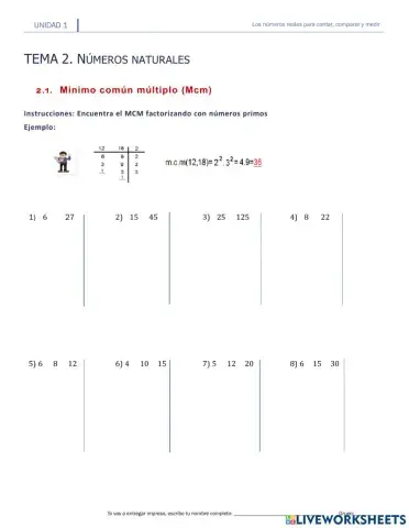 I.2.1. Mínimo común múltiplo