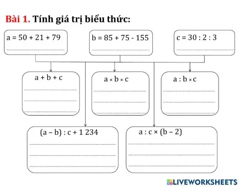 Phiếu toán 5.4 - Luyện tập
