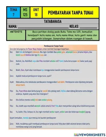 BM Tahun 4 - Unit 18 Pembayaran Tanpa Tunai