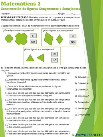 Congruencia y semejanza
