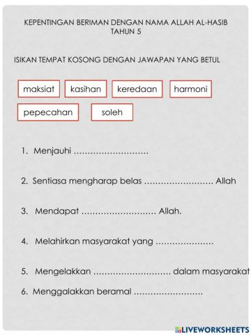 Kepentingan beriman kepada nama Allah Al-Hasib