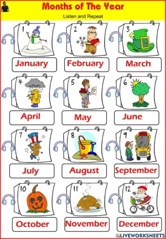 Months of the year