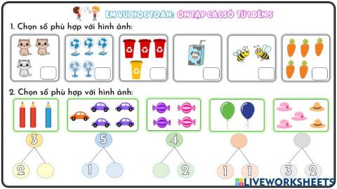 Ôn tập các số 1 đến 5