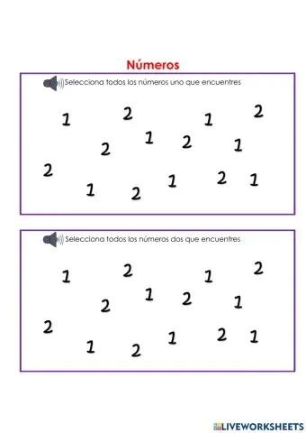 Números 1 y 2