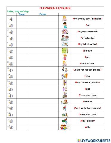 Classroom language listening