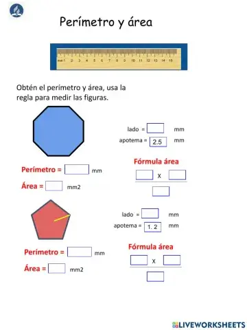Perímetro y área de polígonos