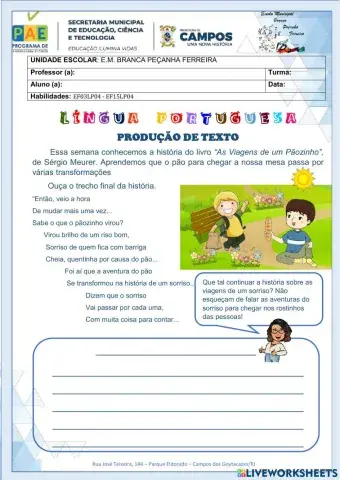 Produção de texto