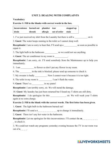 Revision Unit 2 (vocab & gram) DLKSCB5